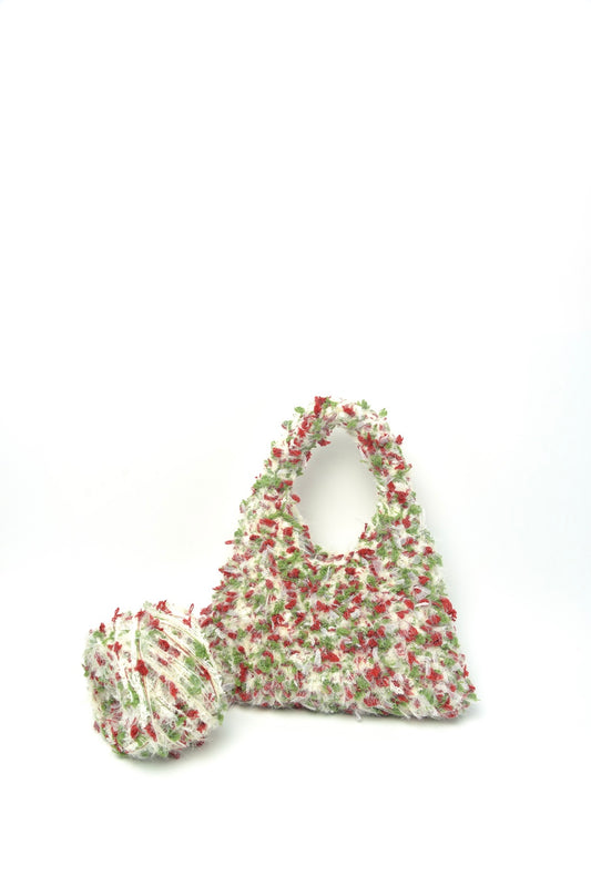 Handmade December Light crocheted hand bag