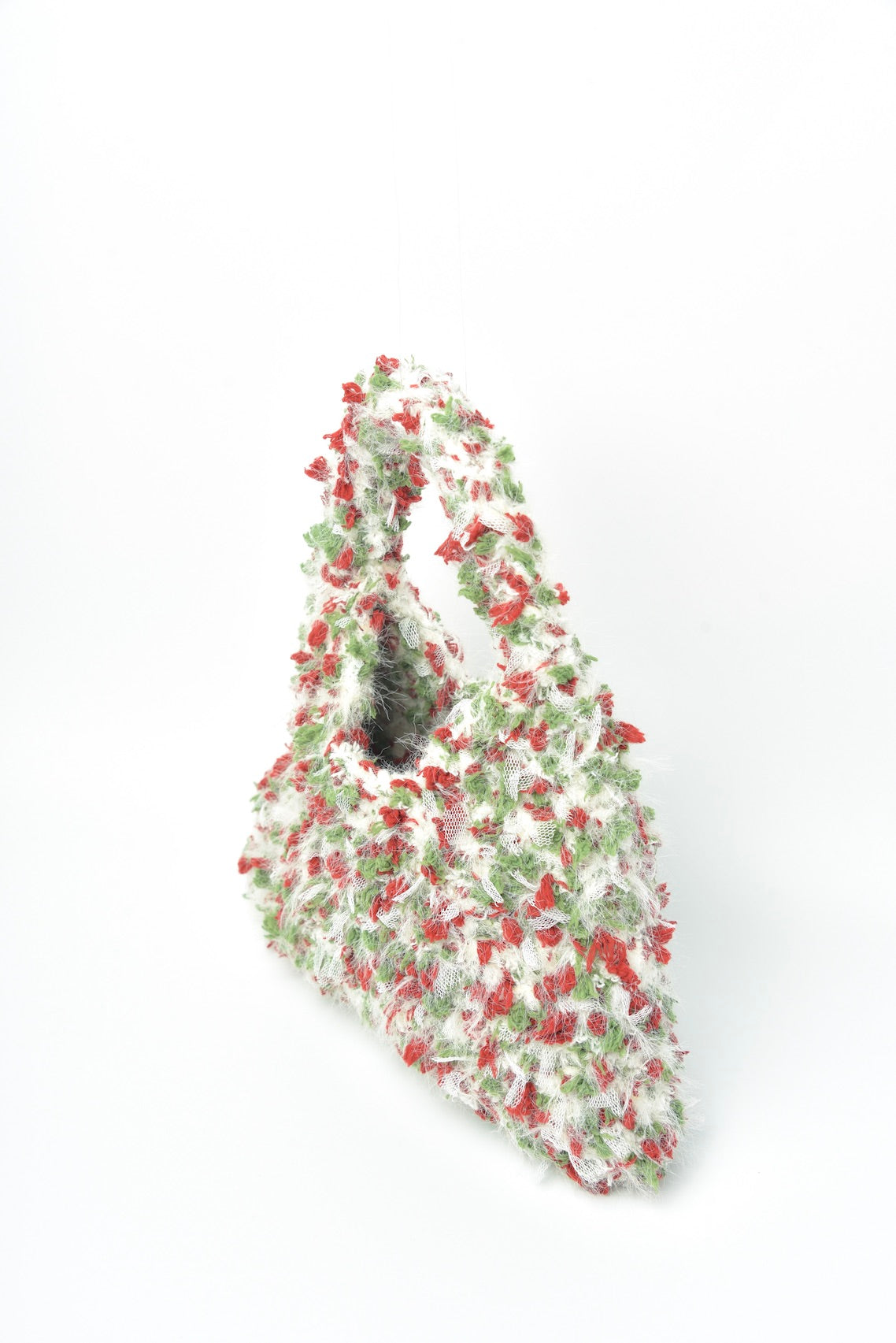 Handmade December Light crocheted hand bag