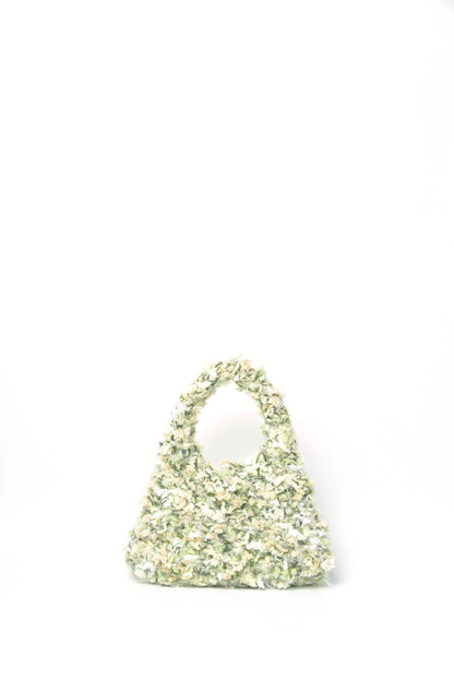 Handmade Meadow Mist crocheted hand bag