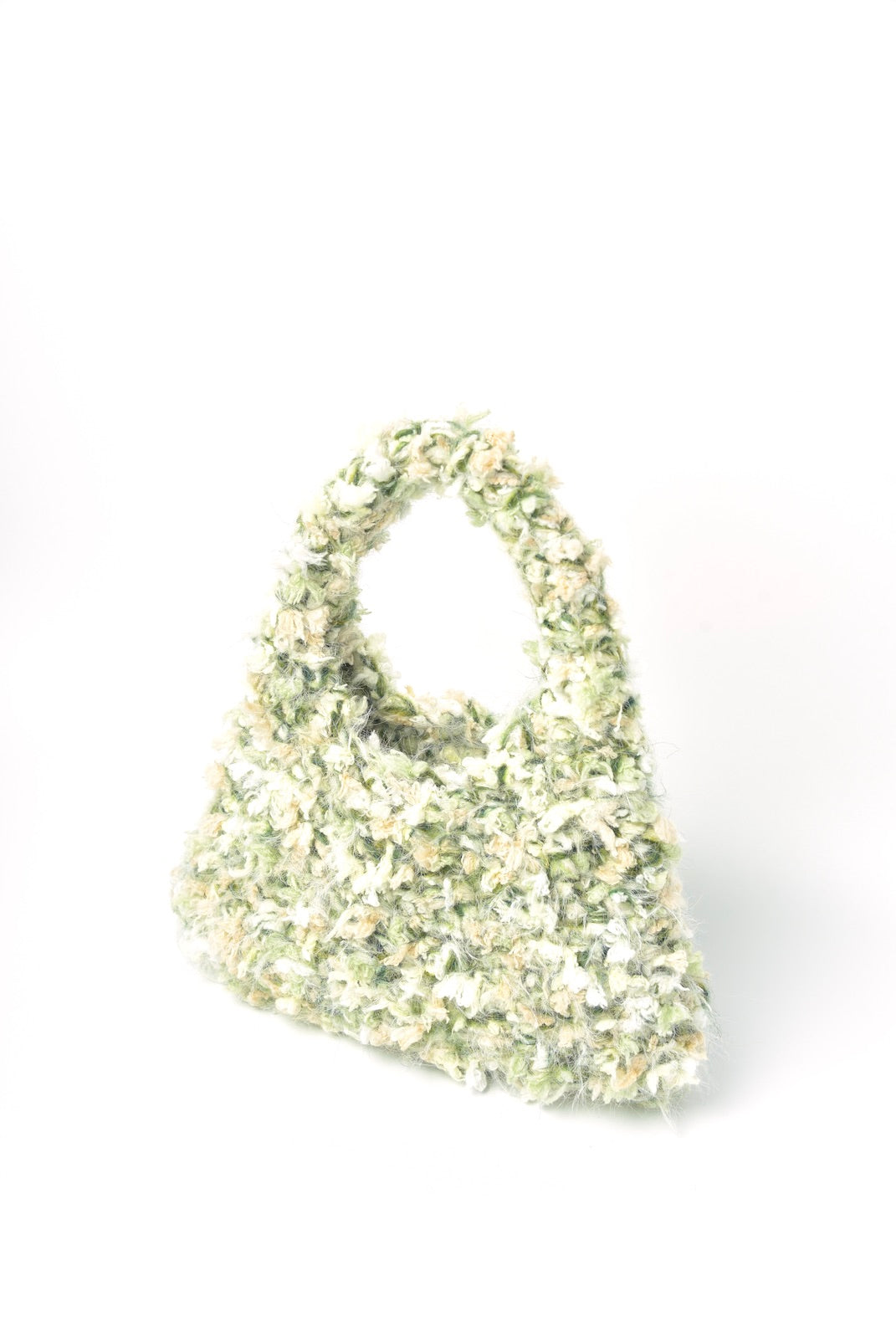 Handmade Meadow Mist crocheted hand bag