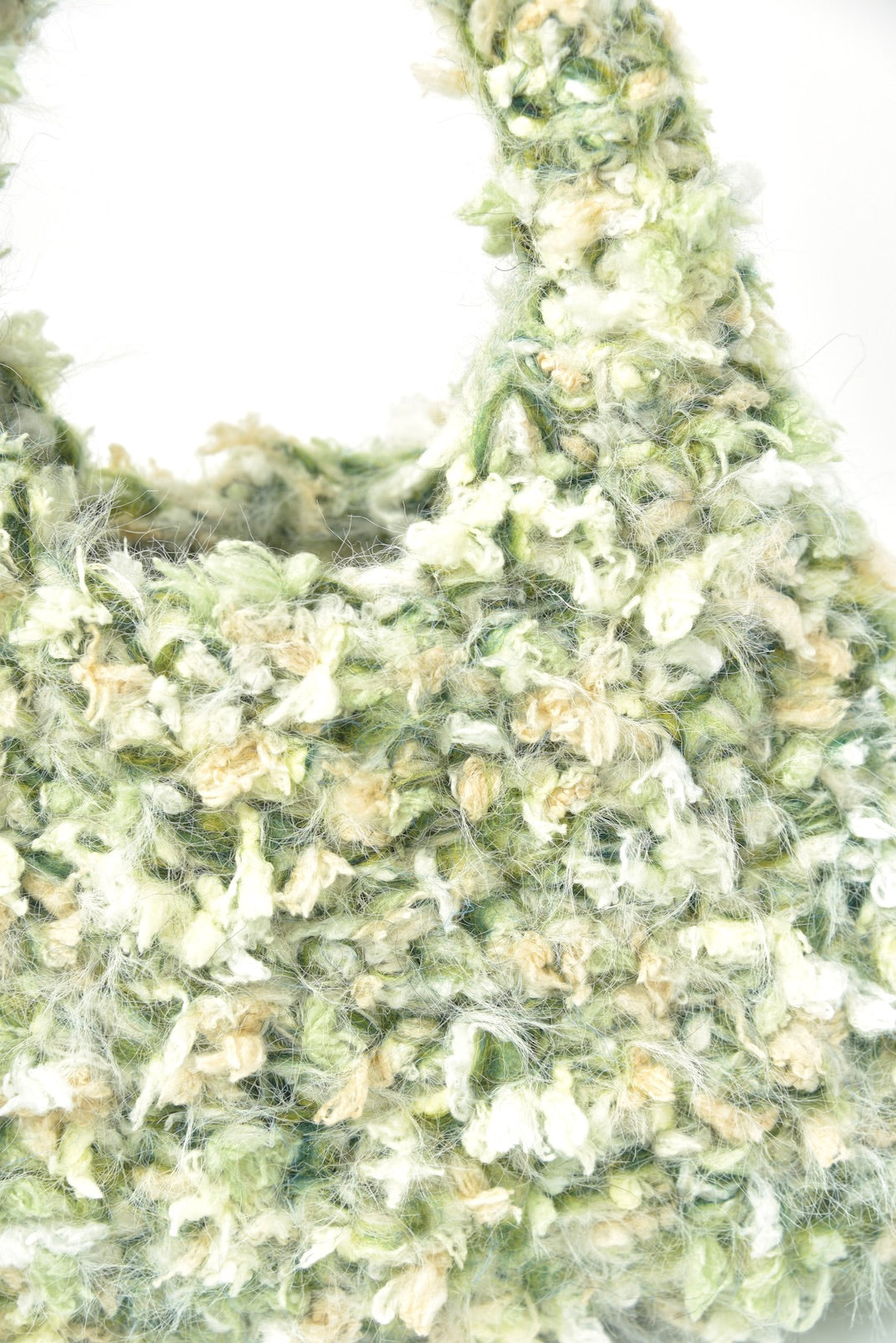 Handmade Meadow Mist crocheted hand bag