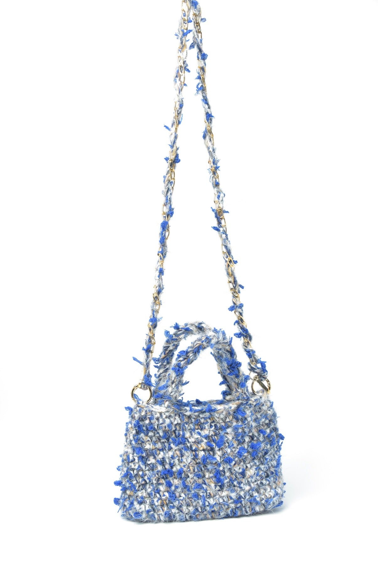 Handmade Gilded Royale crocheted Crossbody Bag/ Hand Bag