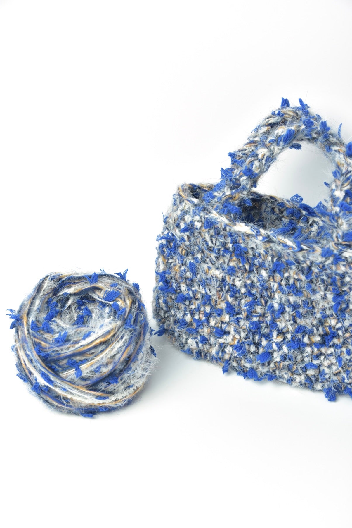 Handmade Gilded Royale crocheted Crossbody Bag/ Hand Bag