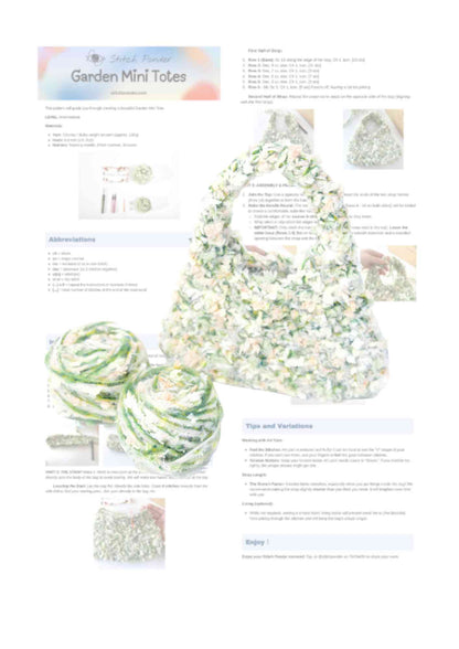 Garden Mini Tote crochet kit